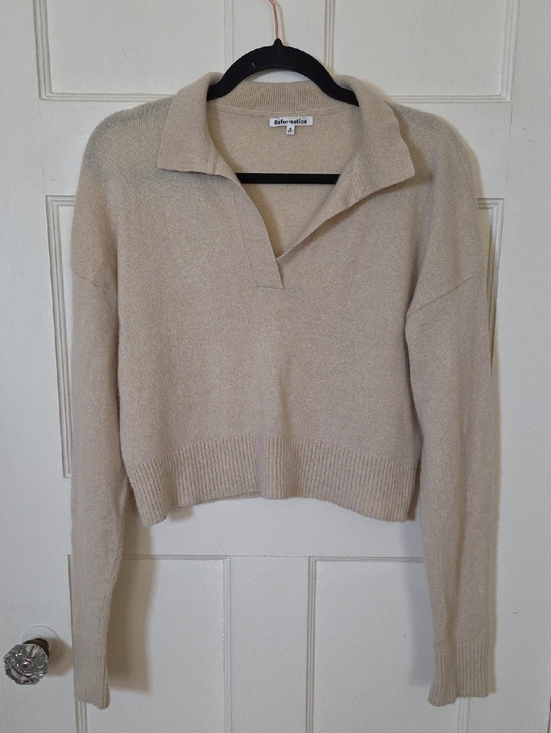 Reformation Sweaters - Reformation Women's Polo Cashmere Sweater In Beige Size Small